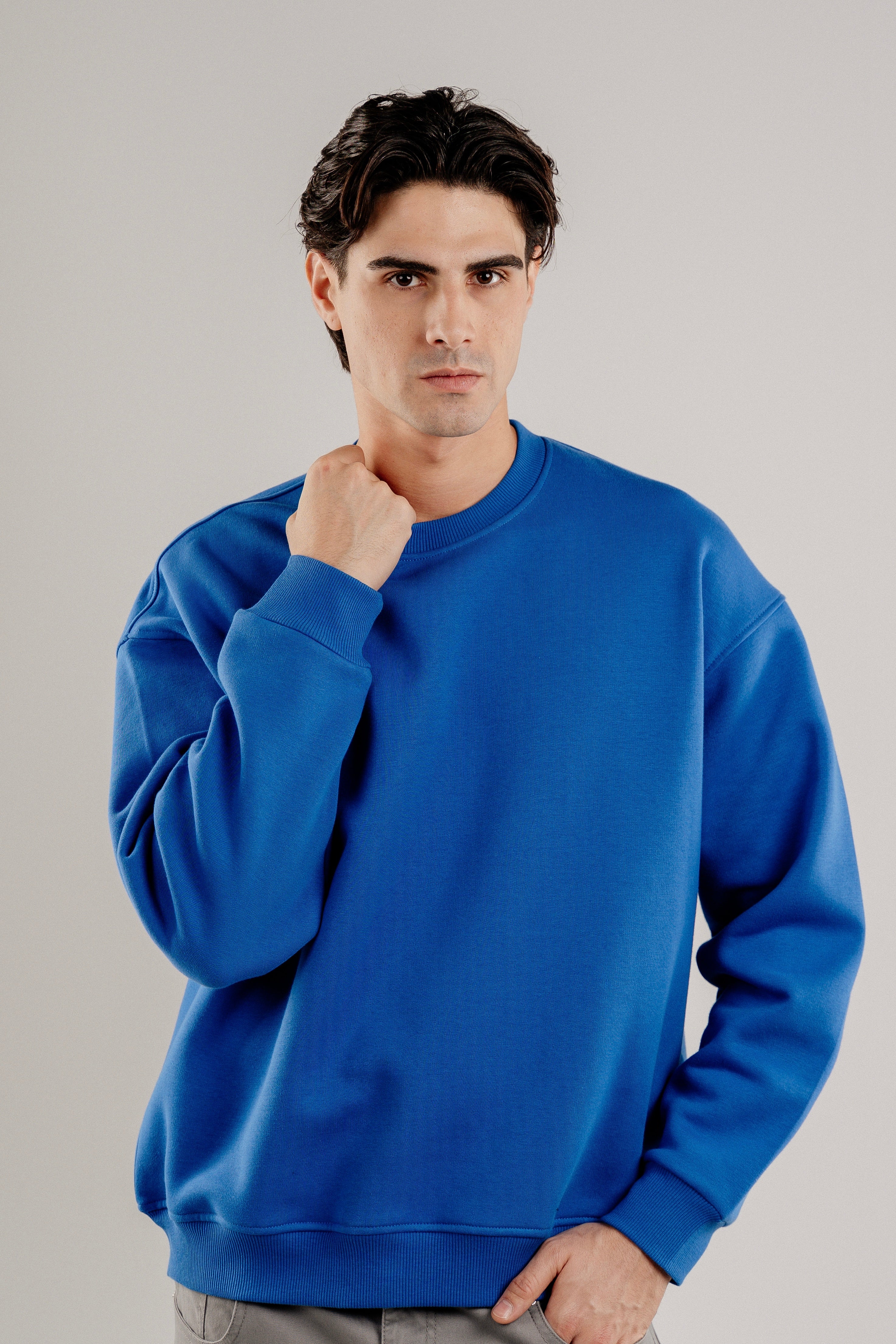 Cobalt blue crew neck sale