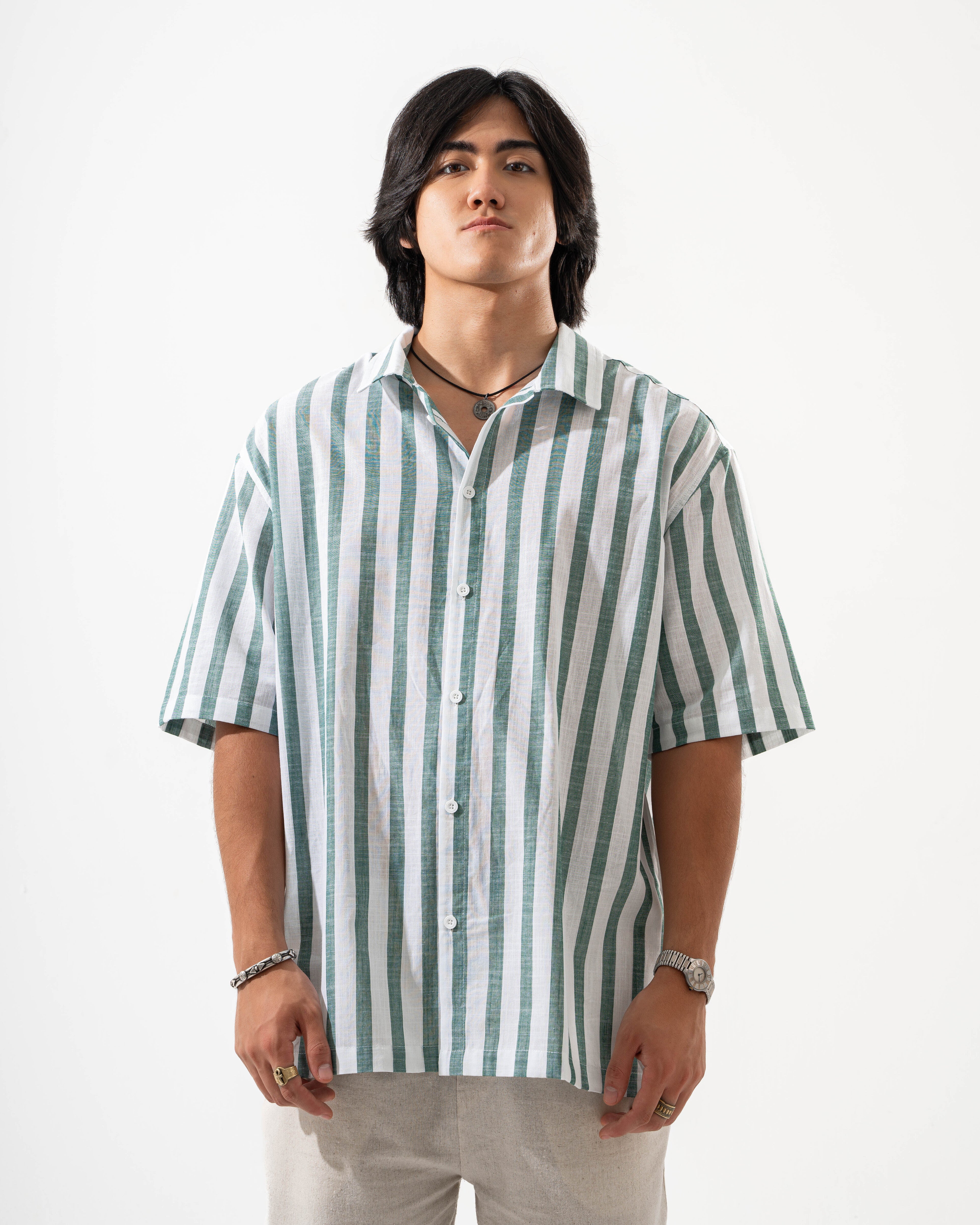 Green Stripped Shirt