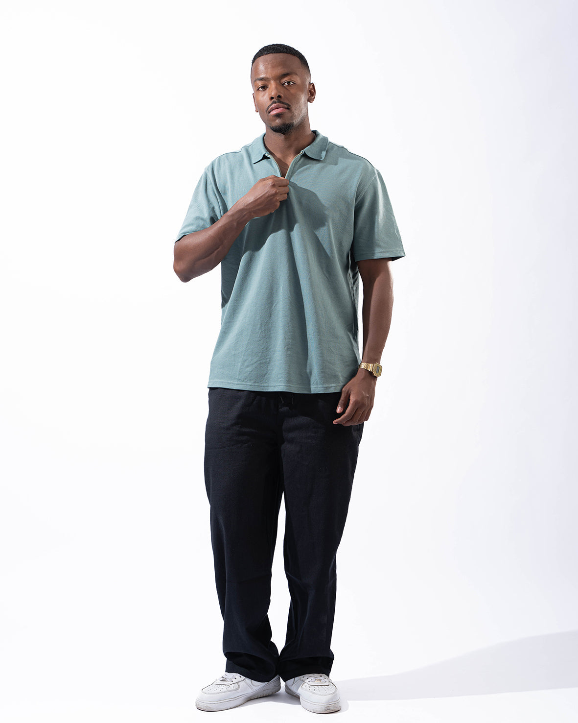 Oily T-shirt Polo With Zipper