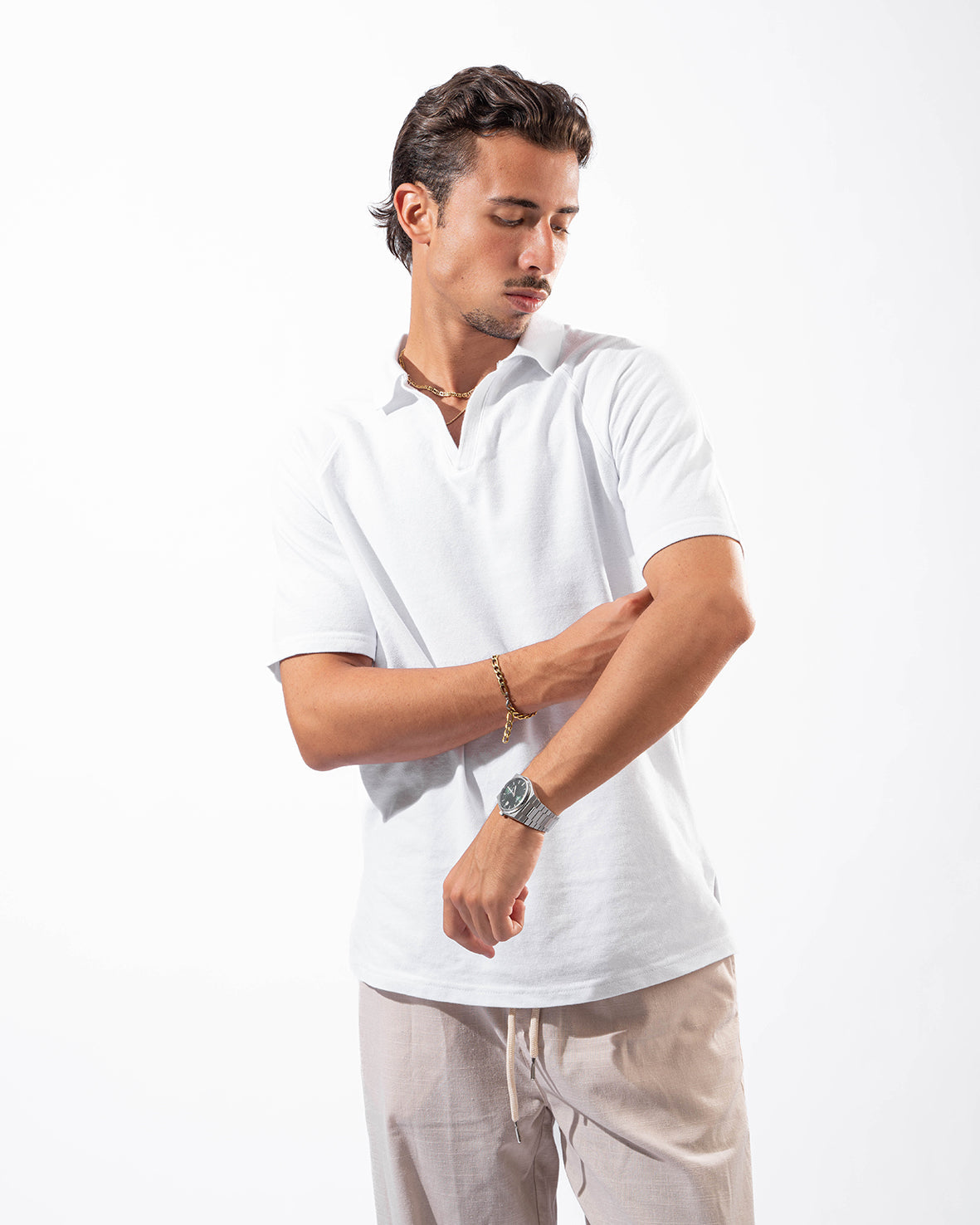 White T-Shirt Polo