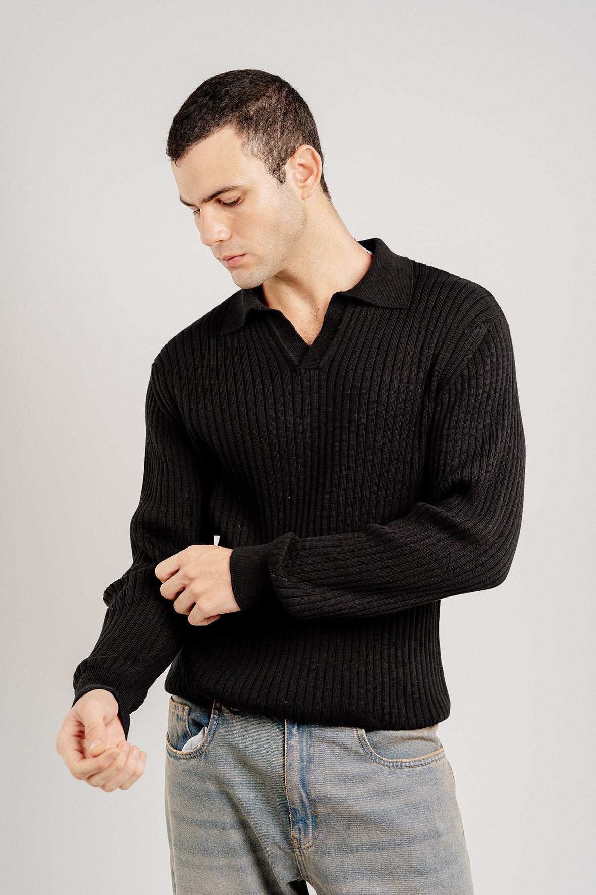 Ribbed Sweater Black