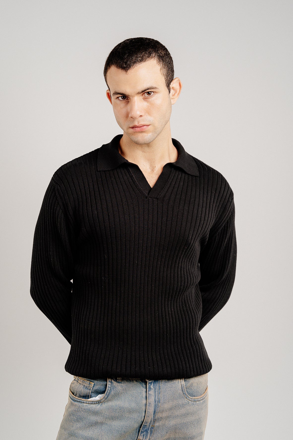 Ribbed Sweater Black