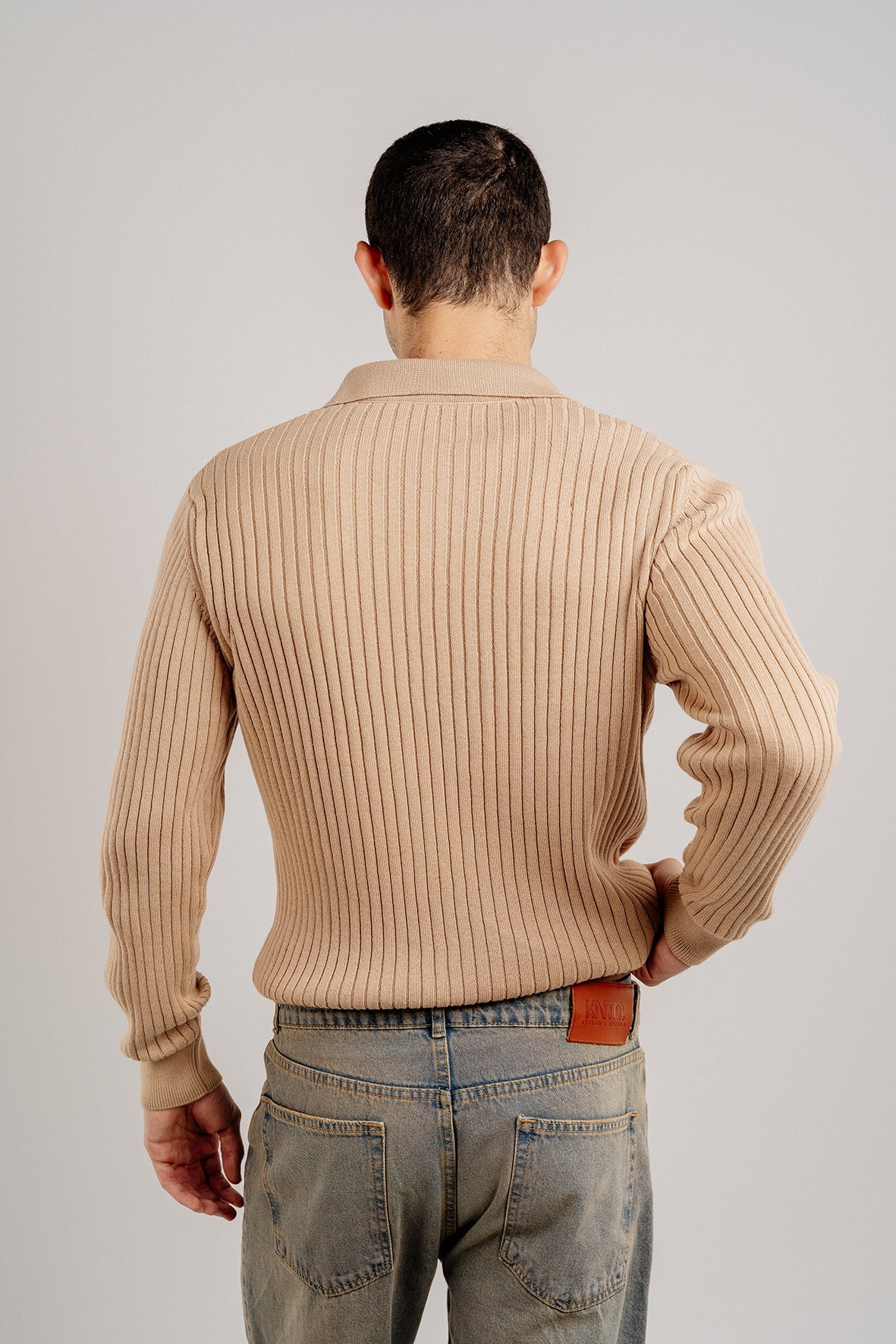 Ribbed Sweater BEIGE