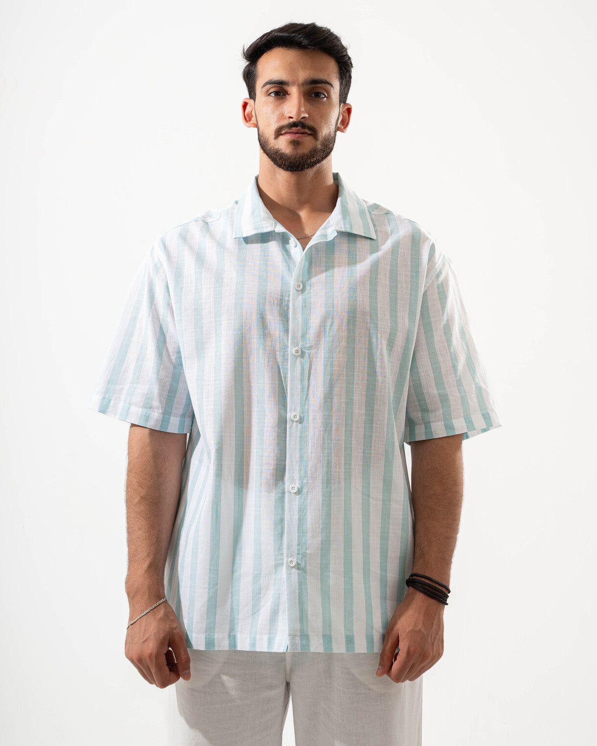 Light Green Stripped Shirt