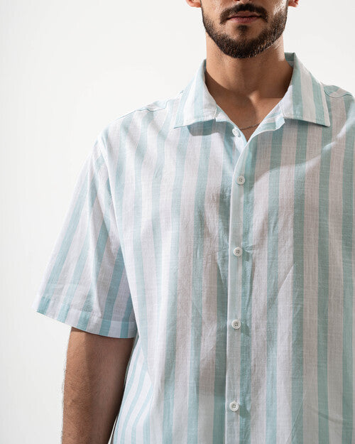 Light Green Stripped Shirt
